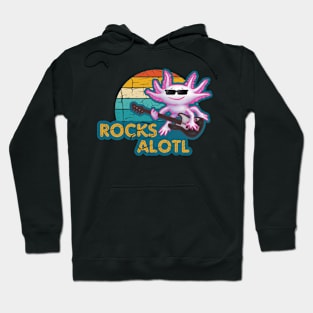 Rocksalotl Axolotl Guitar Rock Music Hoodie